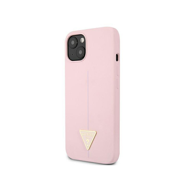 Guess Silicone Triangle dėklas iPhone 13 mini - violetinis