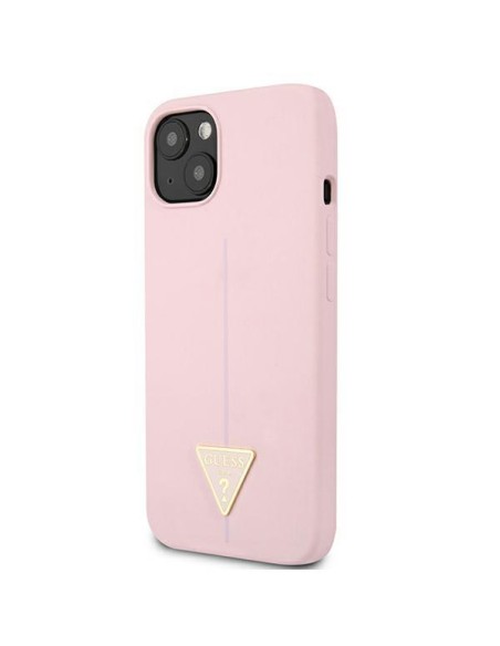 Guess Silicone Triangle dėklas iPhone 13 mini - violetinis Guess Silicone Triangle dėklas iPhone 13 mini - violetinis