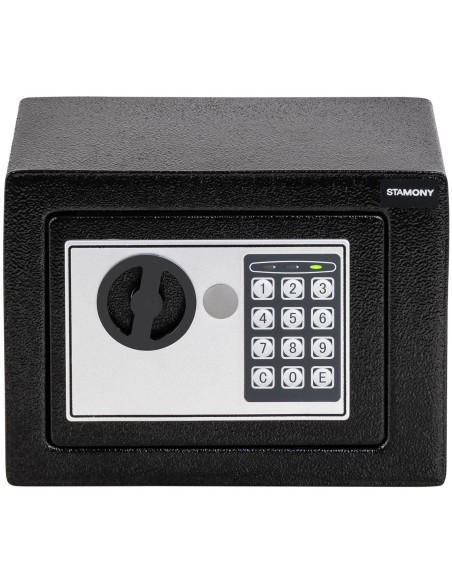 Namų elektroninis seifas kodui ir raktui 23x17x17 cm Namų elektroninis seifas kodui ir raktui 23x17x17 cm