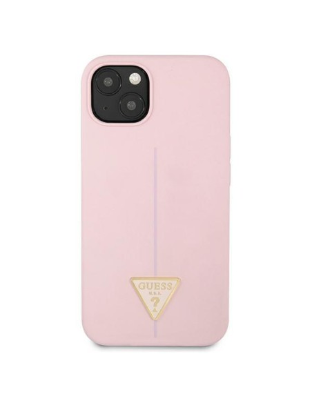 Guess Silicone Triangle dėklas iPhone 13 mini - violetinis Guess Silicone Triangle dėklas iPhone 13 mini - violetinis
