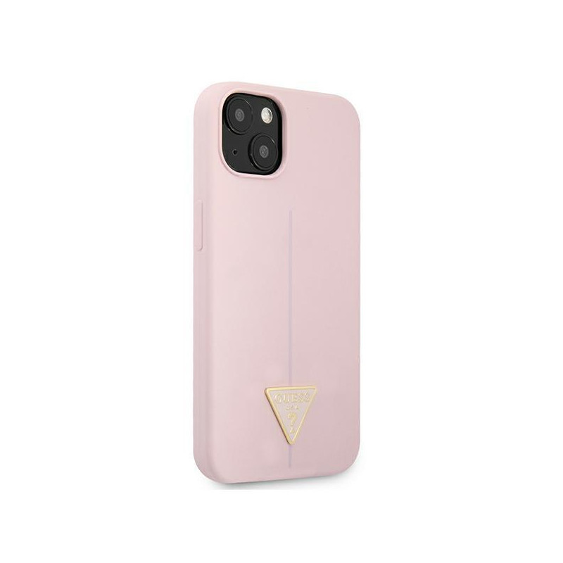 Guess Silicone Triangle dėklas iPhone 13 mini - violetinis