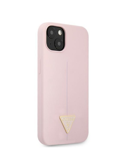 Guess Silicone Triangle dėklas iPhone 13 mini - violetinis Guess Silicone Triangle dėklas iPhone 13 mini - violetinis