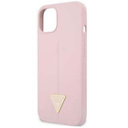 Guess Silicone Triangle dėklas iPhone 13 mini - violetinis