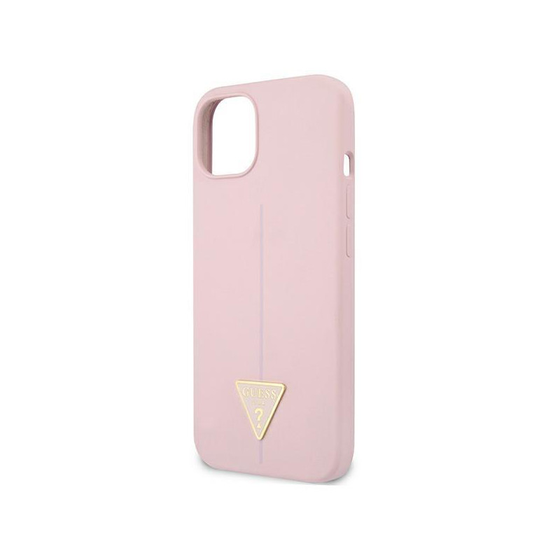 Guess Silicone Triangle dėklas iPhone 13 mini - violetinis