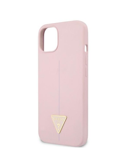 Guess Silicone Triangle dėklas iPhone 13 mini - violetinis Guess Silicone Triangle dėklas iPhone 13 mini - violetinis
