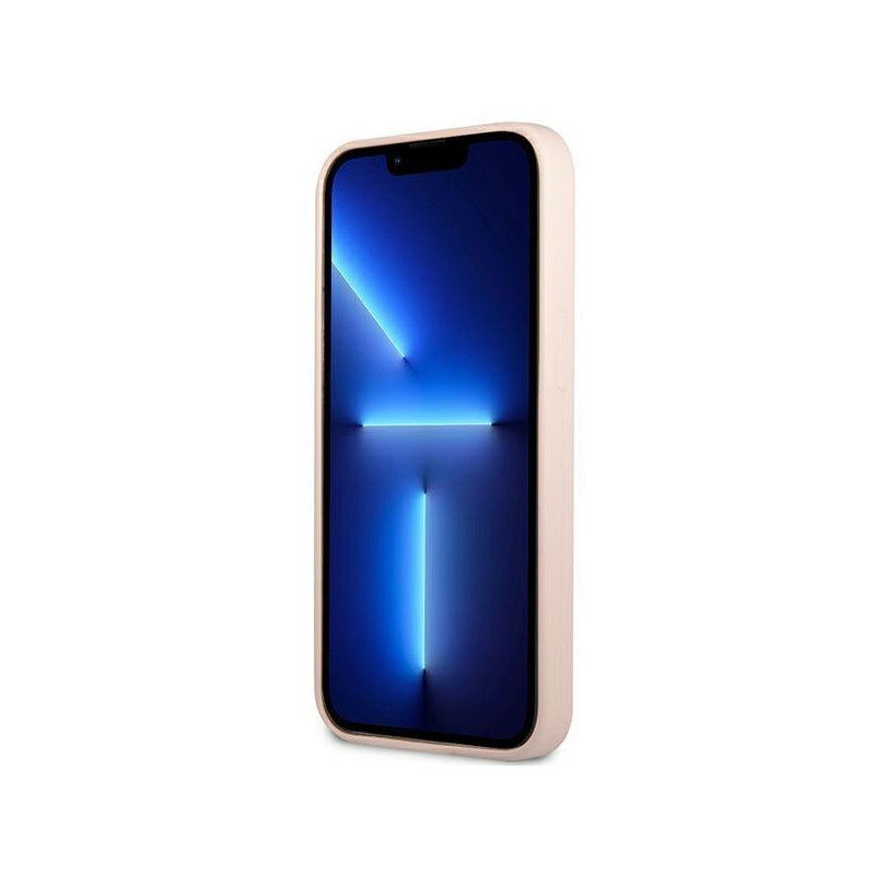 Guess Silicone Triangle dėklas, skirtas iPhone 13 Pro Max - rožinis