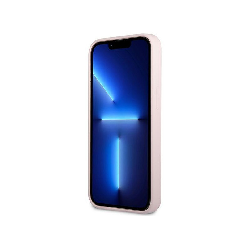 Guess Silicone Triangle dėklas, skirtas iPhone 13 Pro Max - violetinė