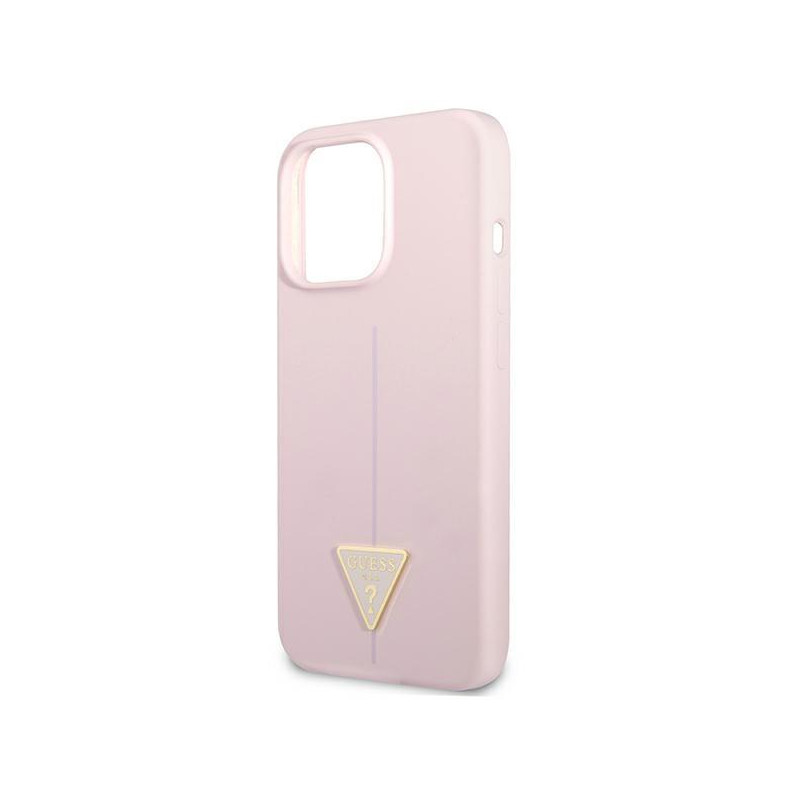 Guess Silicone Triangle dėklas, skirtas iPhone 13 Pro Max - violetinė