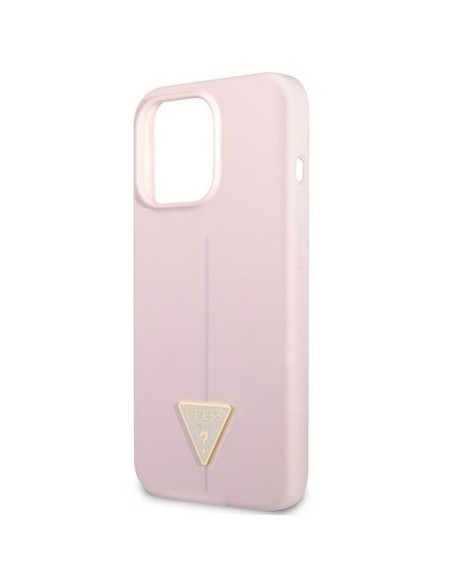 Guess Silicone Triangle dėklas, skirtas iPhone 13 Pro Max - violetinė