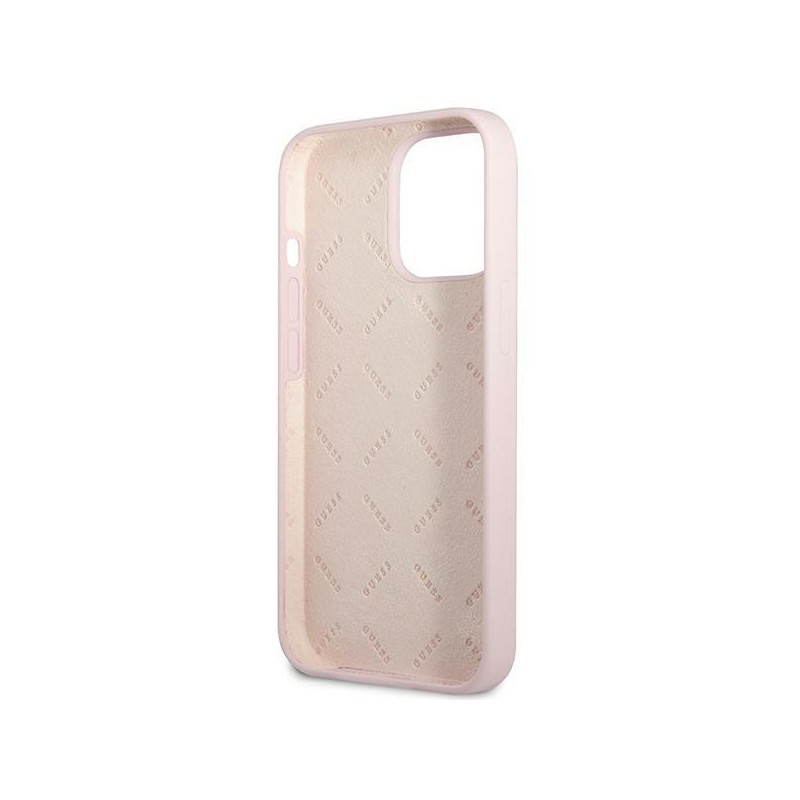 Guess Silicone Triangle dėklas, skirtas iPhone 13 Pro Max - violetinė