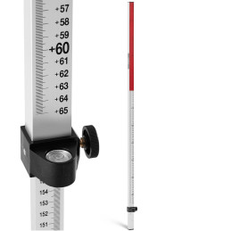 Aliuminio geodezinis niveliavimo strypas 1,3 - 2,4 m