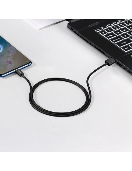 Puikus kabelis USB microUSB laidas greitam įkrovimui 2A 1m juodas