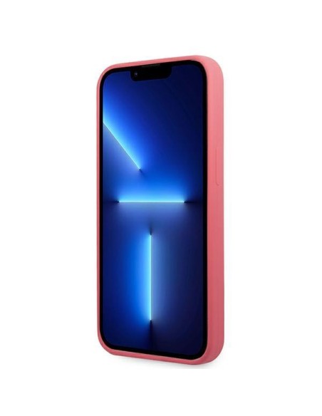 Karl Lagerfeld Silicone Plaque dėklas, skirtas iPhone 13 Pro / iPhone 13 - fuksija Karl Lagerfeld Silicone Plaque dėklas, skirtas iPhone 13 Pro / iPhone 13 - fuksija