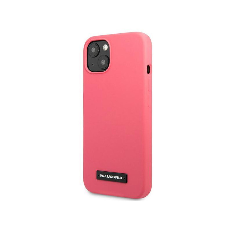 Karl Lagerfeld Silicone Plaque dėklas iPhone 13 - fuksija