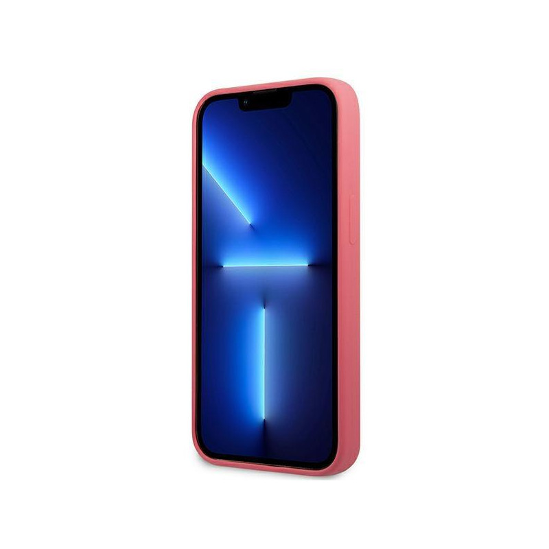 Karl Lagerfeld Silicone Plaque dėklas iPhone 13 - fuksija