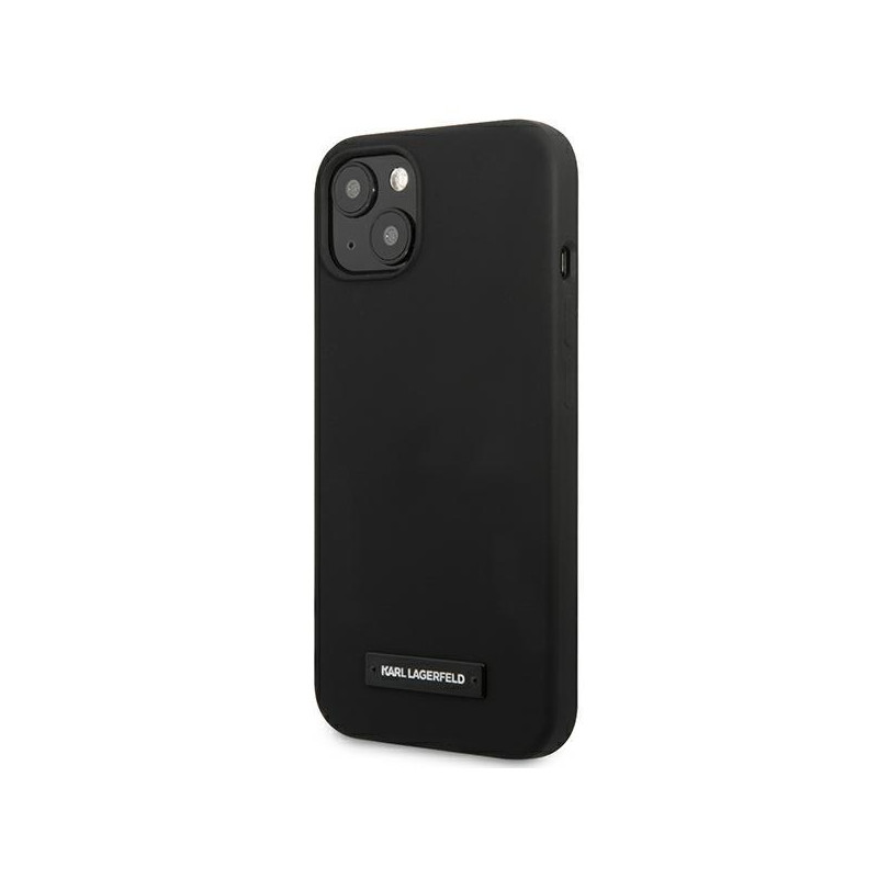 Karl Lagerfeld Silicone Plaque dėklas iPhone 13 mini - juodas