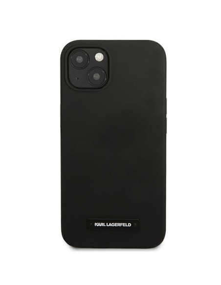 Karl Lagerfeld Silicone Plaque dėklas iPhone 13 mini - juodas Karl Lagerfeld Silicone Plaque dėklas iPhone 13 mini - juodas