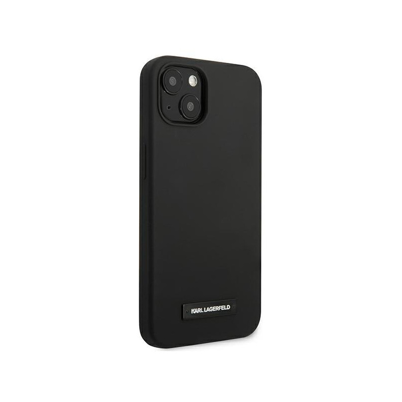 Karl Lagerfeld Silicone Plaque dėklas iPhone 13 mini - juodas