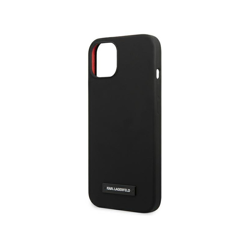 Karl Lagerfeld Silicone Plaque dėklas iPhone 13 mini - juodas