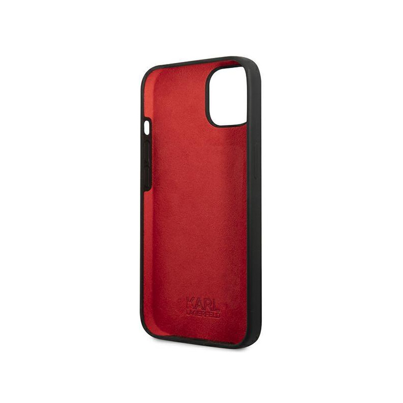 Karl Lagerfeld Silicone Plaque dėklas iPhone 13 mini - juodas