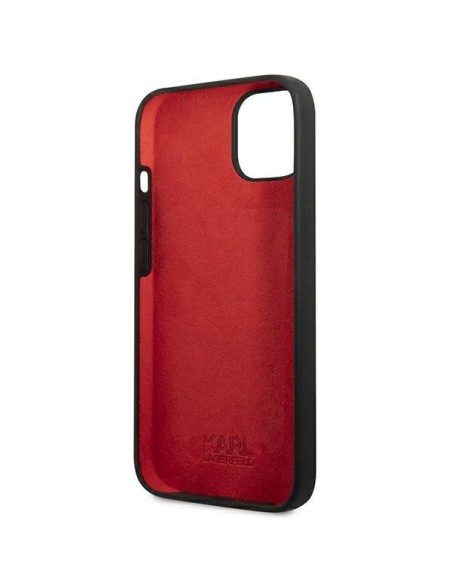Karl Lagerfeld Silicone Plaque dėklas iPhone 13 mini - juodas Karl Lagerfeld Silicone Plaque dėklas iPhone 13 mini - juodas