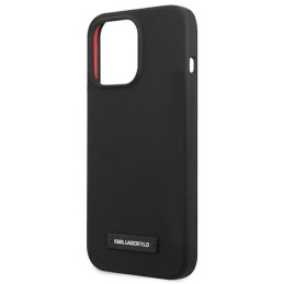 Karl Lagerfeld Silicone Plaque dėklas iPhone 13 Pro Max - juodas
