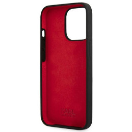 Karl Lagerfeld Silicone Plaque dėklas iPhone 13 Pro Max - juodas
