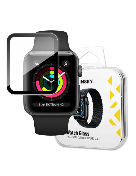 Wozinsky Watch Glass Hybrid Glass Apple Watch 3 38mm / Watch 2 38mm / Watch 1 38mm Black Wozinsky Watch Glass Hybrid Glass Apple Watch 3 38mm / Watch 2 38mm / Watch 1 38mm Black