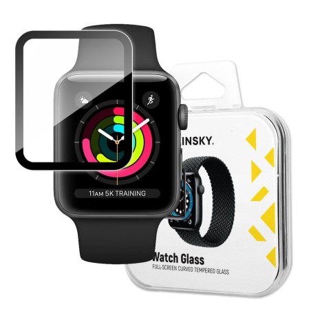 Wozinsky Watch Glass hibridinis stiklas skirtas Apple Watch 3 42mm / Watch 2 42mm / Watch 1 42mm juodas Wozinsky Watch Glass hibridinis stiklas skirtas Apple Watch 3 42mm / Watch 2 42mm / Watch 1 42mm juodas
