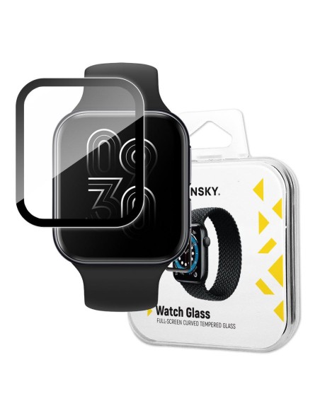 Wozinsky Watch Glass hibridinis stiklas, skirtas Oppo Watch 41 mm juodas Wozinsky Watch Glass hibridinis stiklas, skirtas Oppo Watch 41 mm juodas