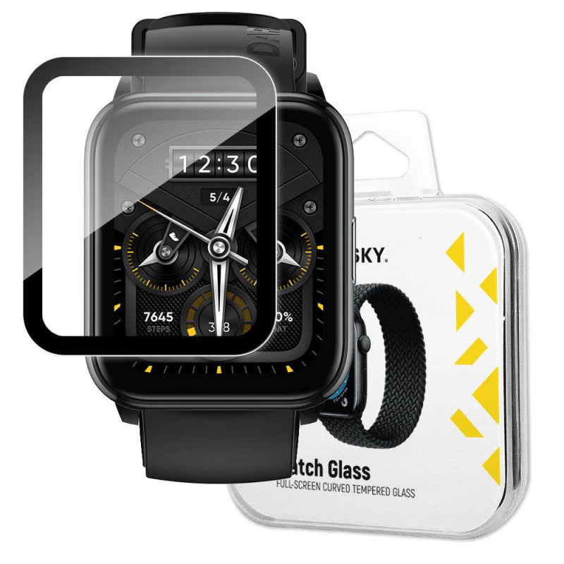 Wozinsky Watch Glass hibridinis stiklas, skirtas Realme Watch 2 Pro juodas Wozinsky Watch Glass hibridinis stiklas, skirtas Realme Watch 2 Pro juodas