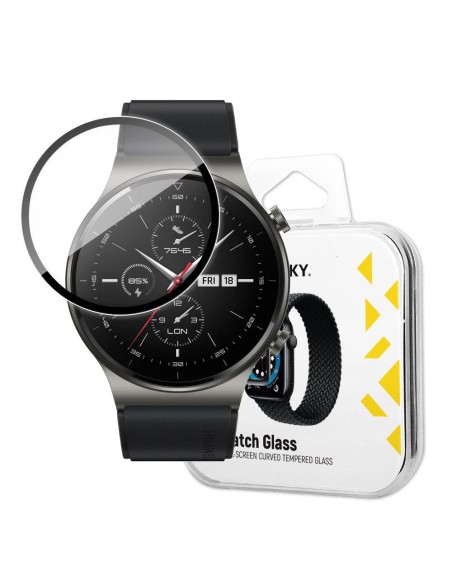 Wozinsky Watch Glass hibridinis stiklas, skirtas Huawei Watch GT 2 42 mm juodas Wozinsky Watch Glass hibridinis stiklas, skirtas Huawei Watch GT 2 42 mm juodas