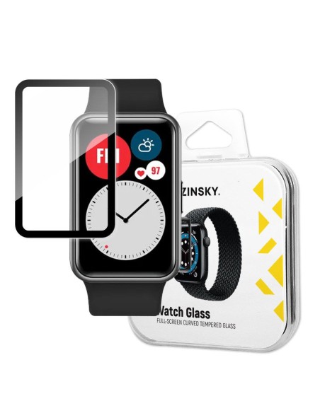 Wozinsky Watch Glass hibridinis stiklas, skirtas Huawei Watch Fit juodas Wozinsky Watch Glass hibridinis stiklas, skirtas Huawei Watch Fit juodas