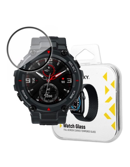 Wozinsky Watch Glass hibridinis stiklas, skirtas Xiaomi Amazfit T-Rex juodas Wozinsky Watch Glass hibridinis stiklas, skirtas Xiaomi Amazfit T-Rex juodas