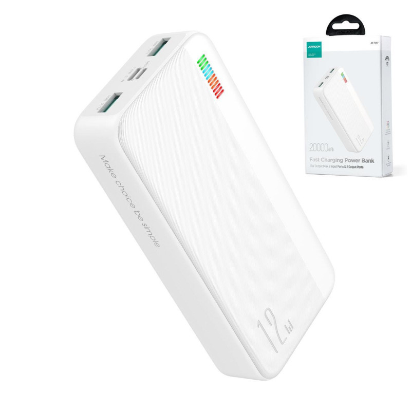 Powerbank 20000mAh Dazzling Series 12W balta