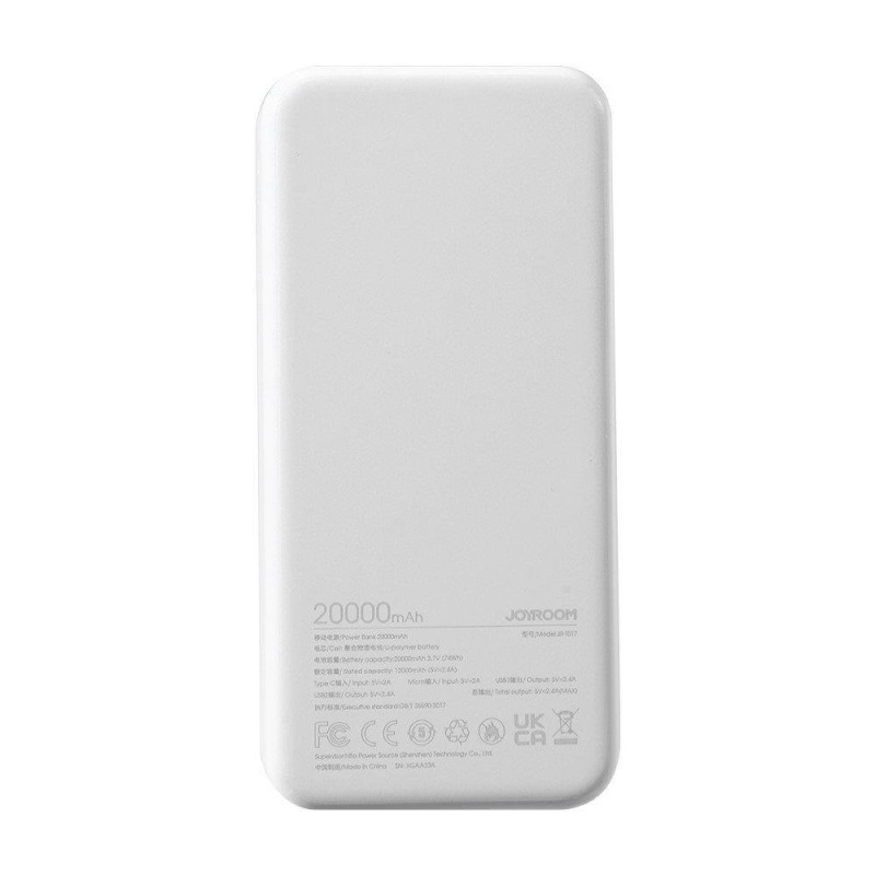 Powerbank 20000mAh Dazzling Series 12W balta