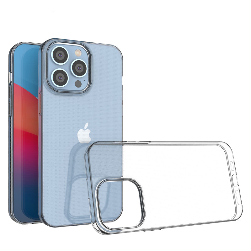Ultra Clear 0,5 mm iPhone 14 Pro Max gelio dėklo dangtelis skaidrus