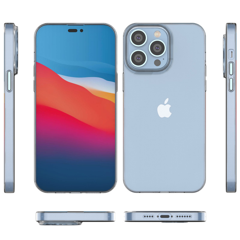 Ultra Clear 0,5 mm iPhone 14 Pro Max gelio dėklo dangtelis skaidrus