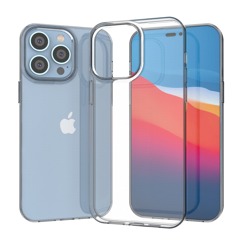 Ultra Clear 0,5 mm iPhone 14 Pro Max gelio dėklo dangtelis skaidrus