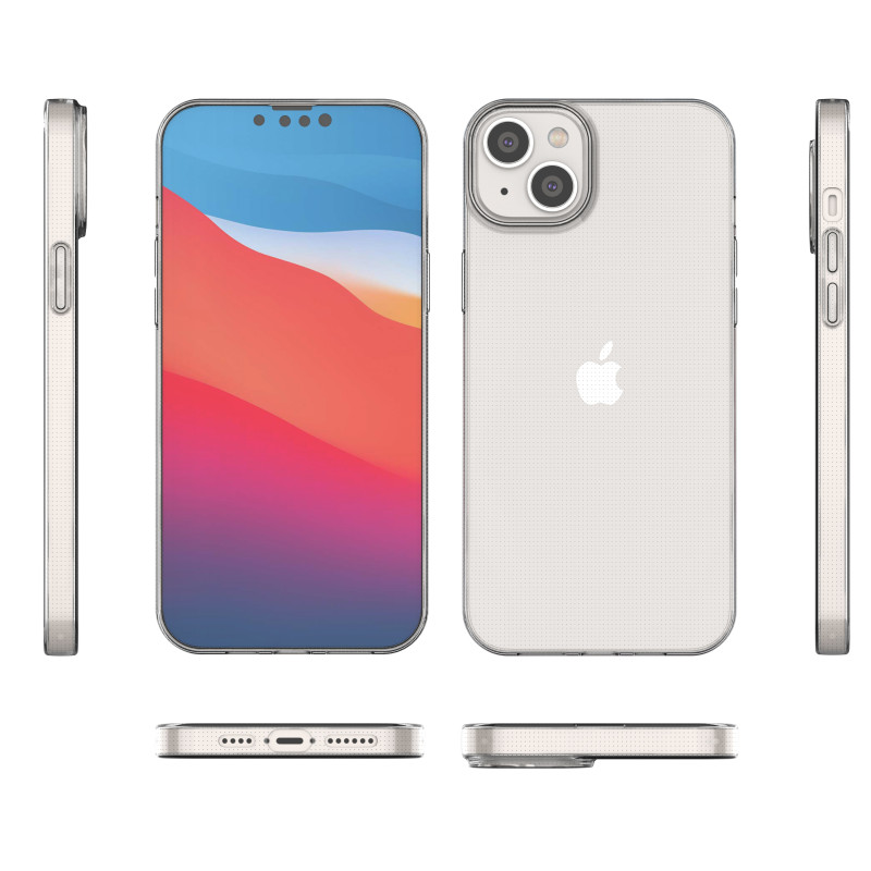 Ultra Clear 0,5 mm iPhone 14 Plus gelio dėklas, skaidrus