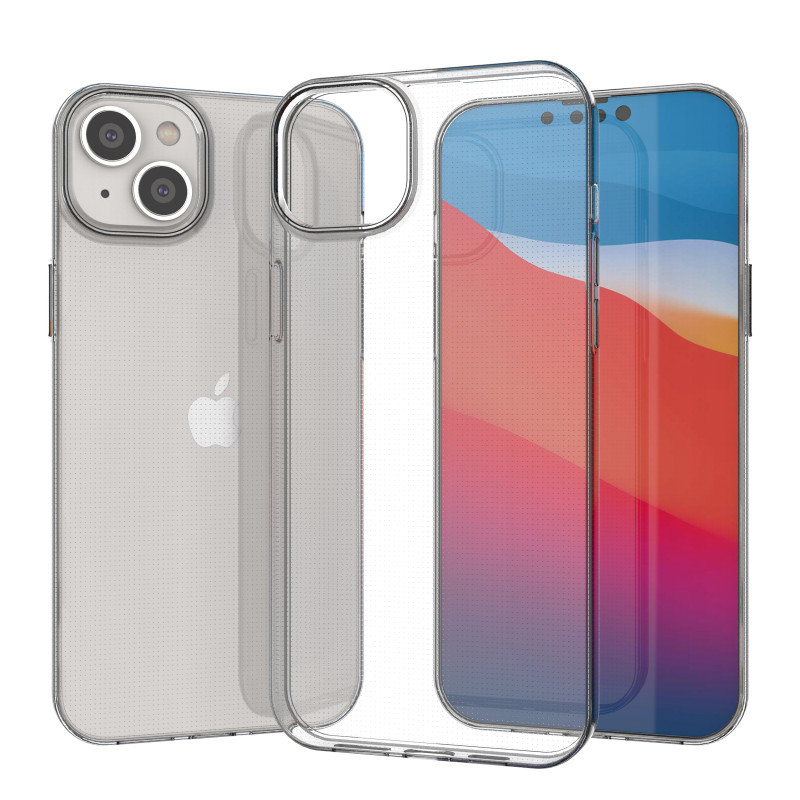 Ultra Clear 0,5 mm iPhone 14 Plus gelio dėklas, skaidrus