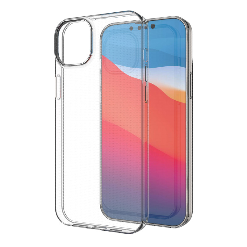 Ultra Clear 0,5 mm iPhone 14 Plus gelio dėklas, skaidrus