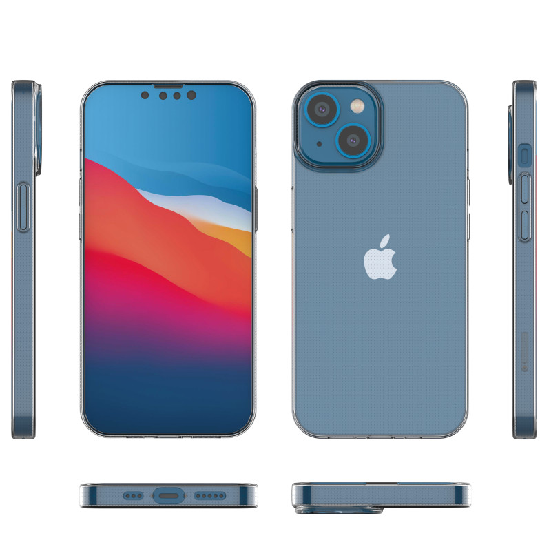 Ultra Clear gelio dėklo dangtelis 0,5 mm iPhone 14 skaidrus