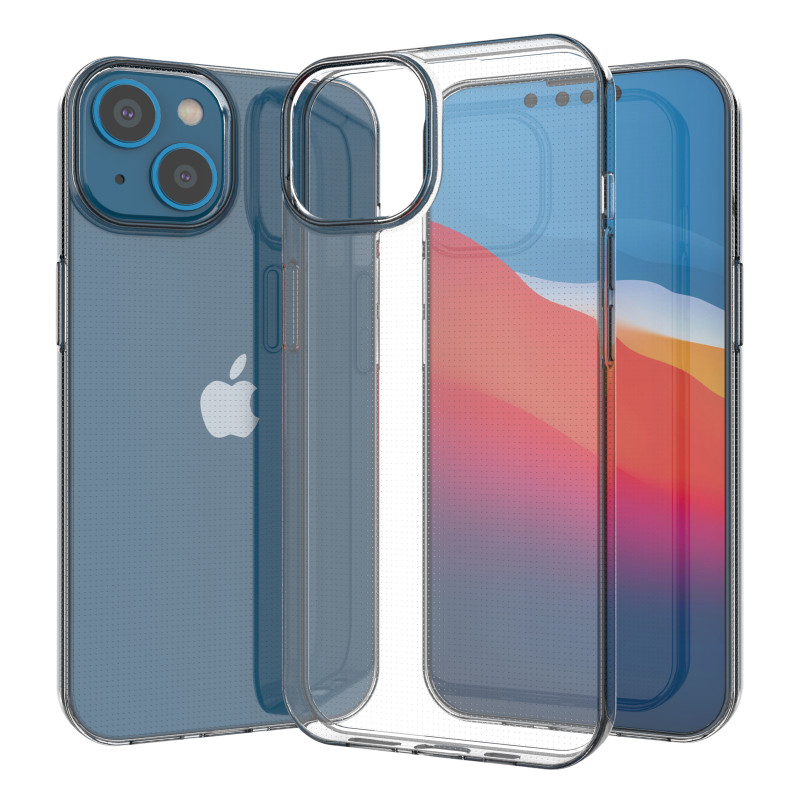 Ultra Clear gelio dėklo dangtelis 0,5 mm iPhone 14 skaidrus
