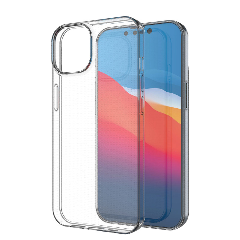 Ultra Clear gelio dėklo dangtelis 0,5 mm iPhone 14 skaidrus