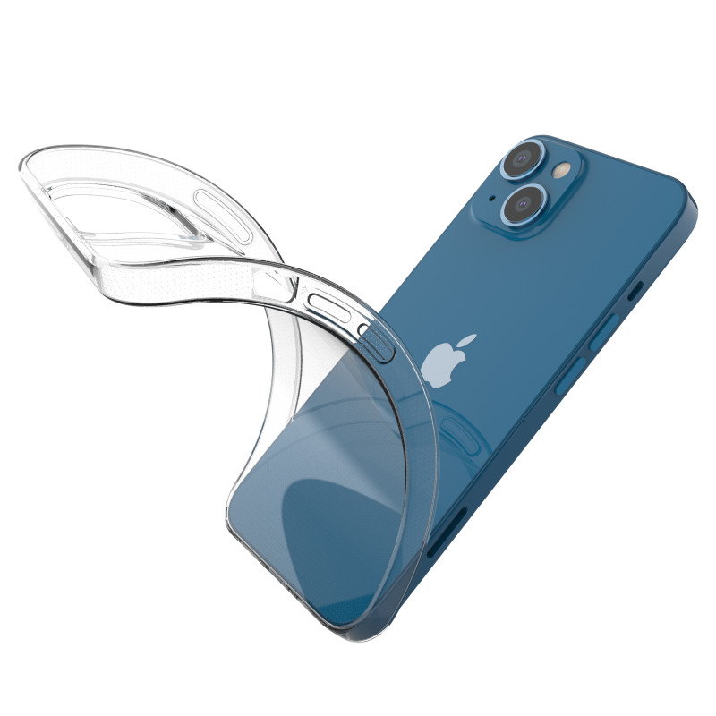 Ultra Clear gelio dėklo dangtelis 0,5 mm iPhone 14 skaidrus