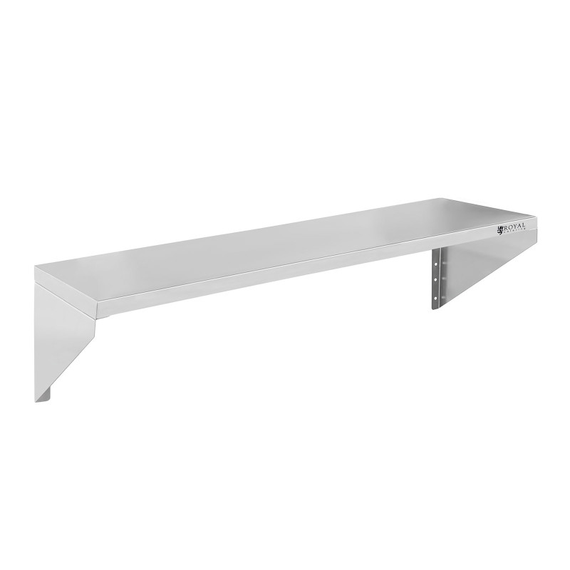 Vienguba nerūdijančio plieno sieninė lentyna 90cm