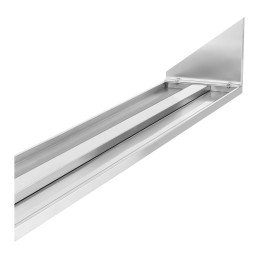 Vienguba nerūdijančio plieno sieninė lentyna 90cm
