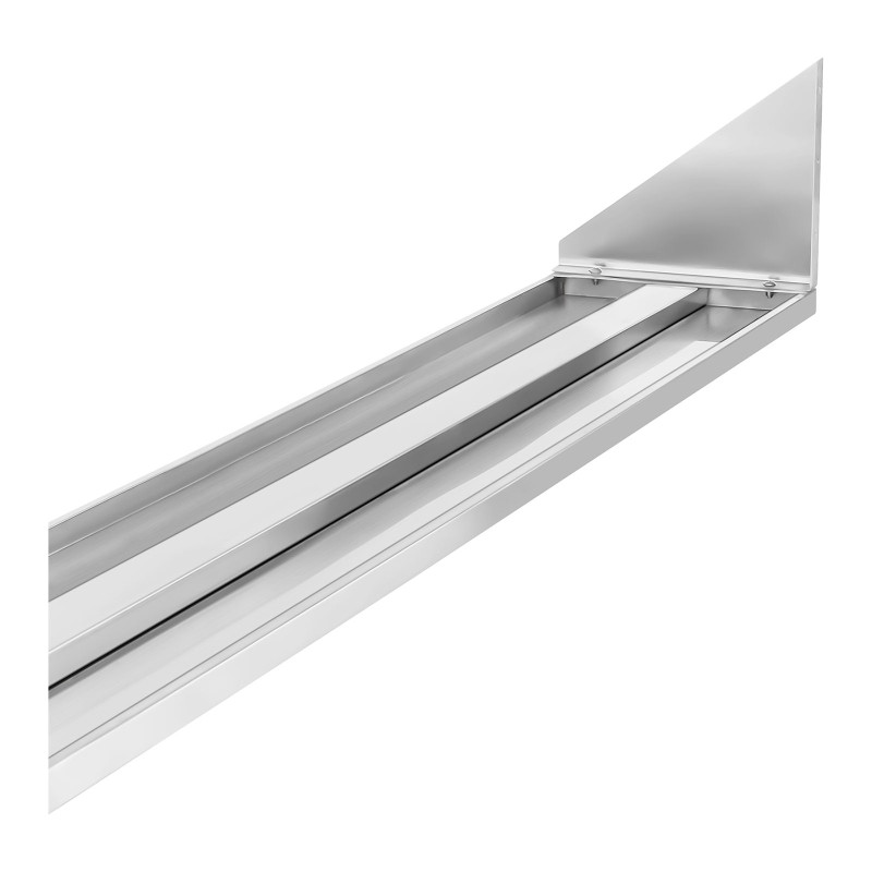 Vienguba nerūdijančio plieno sieninė lentyna 90cm