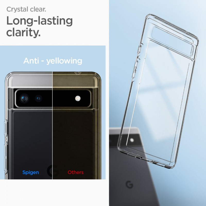 Spigen Ultra Hybrid dėklas, skirtas Google Pixel 6A – skaidrus